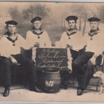DR - Cuxhaven 1911, Soldatenkarte (priv. Fotokarte)m. Retour-L2 n. Wilhelmshaven