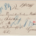 Hannover - Stade 5/8, kl. K1 in blau, Paketbegleitbrief n. Geversdorf