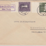 BRD - (24a) Hörne (Kehdingen) ü. Stade, Landpost-Ra2 a. Brief n. Berlin