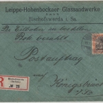 DR - 30 Pfg. Germania, Eilboten-Einschreiben-Postauftrag, Bischofswerda 1907 n.