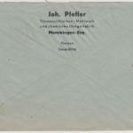 All.Bes. - Memmingen bezahlt 18.2.46, roter Tagesstpl. a. Zensurbrief n. München