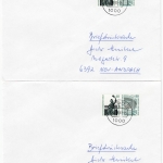 Berlin - 60+80 Pfg. SWK Zusammendruck (C+D Paar), 2 Briefdrucksachen Berlin 1991