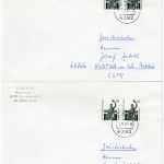 Berlin - 2x60 Pfg. SWK (je C+D MEF), 2 Briefdrucksachen n. TSCHECHIEN 1991