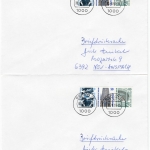 Berlin - 10+50+80 Pfg. SWK Zusammendrucke (C+D ), 2 Briefdrucksachen Berlin 1991