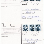 Berlin - 10 Pfg. SWK (c/D, je waagr. 3er-Streifen) Karte/VGO-Tarif Sonneberg n.