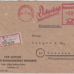 SBZ - Rosslau (Elbe) 1949, 84 Pfg. AFS "Dehydag Arzneimittel", Einschreibebrief