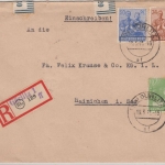 All.Bes./Kontrollrat - 50+24+10 Pfg. Arbeiter, Einschreibebrief Görlitz 1948 n.