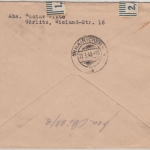 All.Bes./Kontrollrat - 50+24+10 Pfg. Arbeiter, Einschreibebrief Görlitz 1948 n.