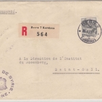 Schweiz - 40 Rp. Landschaften, Einschreibebrief/Konsulatspost Bern 1948 n.