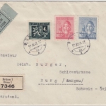 Tschechoslowakei - 150+250 H. Studentenwerk u.a., Lupo-R-Brief Brünn 30.11.45