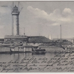 Italien - Triest Lanterna, Hafenmole m. Leuchtturm, sw-AK gelaufen 1905