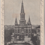 Polen - Lodz, Evangelische St. Johannis Kirche, sw-AK, gelaufen/Feldpost 1915