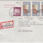 BRD - 7895 Klettgau 2, Aushilfs-R-Zettel, Einschreibebrief n. Waldshut 1978