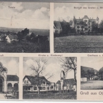 Bayern - Obenhausen Mehrbild-sw-AK (Schloß, Gasthaus, Kirche etc.) gelaufen 1924