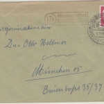 BRD - (17b) Hildmannsfeld ü. Bühl, Landpost-Ra2 a. Brief n. München 1958