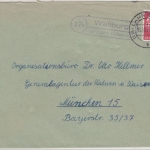 BRD - (17b) Wallburg ü. Lahr, Landpost-Ra2 a. Brief n. München 1953