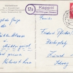 BRD - (17b) Kappel ü. Villingen, Landpost-Ra2 a. Karte i.d. SCHWEIZ 1958