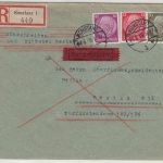 DR - 40+30+12 Pfg. Hindenburg, Eil-Einschreibebrief Konstanz - Berlin 1939