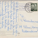 BRD - 7769 Mahlspüren im Hegau, Poststelle I Ra1 a. Karte Stocjach - Ulm 1962