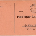 FZ-Allg. - Herdwangen ü. Pfullendorf 1947, Poststelle I Karte n. Weil