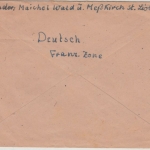 FZ-Allg. - Wald ü. Messkirch 1947, Poststelle I, Brief n. Tübingen
