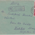 BRD - (17b) Illwangen ü. Pfullendorf, Landpost-Ra2 a. Brief i.d. SCHWEIZ 1955