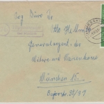 BRD - (17b) Hippetsweiler ü. Messkirch, Landpost-Ra2 a. Brief n. München 1959