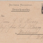 DR - 3 Pfg. Germania, Vertreteravis (Kaffee Kuenzer) Freiburg - Waiblingen 1901