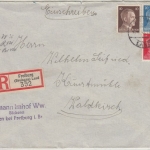 DR - Freiburg Land, Einschreibebrief Zarten - Waldkirch 1943