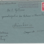 BRD - Schelingen ü. Freiburg, Landpost-Ra2 a. Brief n. München (1958)