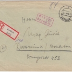 All.Bes. - Kandern 1946, Gebühr bezahlt, Ra2 a. Einschreibebrief n. Dortmund