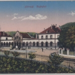 Baden-Württemberg - Lörrach Bahnhof, Farb-AK, ungelaufen ca. 1910