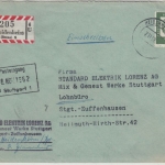 BRD - Heidenheim 1962, teilapt. Tagesstpl., Einschreibebrief n. Stuttgart