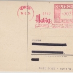 DR - Herdecke 1934 3 Pfg. AFS "125 J. Habig AG" (Stoffdruckerei) Werbedrucksache