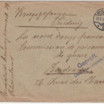 DR - Remscheid 1915, Kriegsgefangenenbrief n. FRANKREICH, Zensur-L2