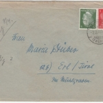 DR - Weissensee (Thüringen) 7.3.45, Brief n. Erl i. Tirol, ohne Inhalt