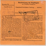 DR - 60 Pfg. AH, Paketkarte Dessau - Seefeld/Tirol 1944