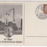DR - Bitterfeld 1937, 40 J. Briefmarkenfreunde, 3 Pfg. Privat-GA-Karte + SST