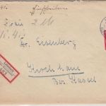 DR - Leimbach ü. Klostermansfeld Poststelle I Einschreibebrief n. Kirchhain 1941