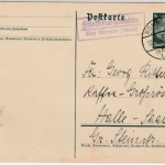 DR - Friedeburgerhütte ü. Könnern (Saale), Landpost-Ra2 a. GA-Karte n. Halle