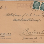 DR - Großzschepa ü. Wurzen, Landpost-Ra2 a. Brief n. Berlin 1937
