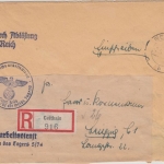 DR - Geithain 1942 Frei d. Ablösung/Einschreibebrief n. Leipzig