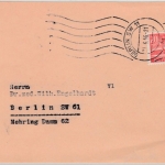Berlin - 20 Pfg. Bauten, Ortsbrief-Vorderseite (bis 250 gr) Berlin SW11, 1956