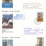 Färöer - 13 Luftpostkarten 1987/88, versch. Frankaturen