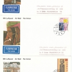 Färöer - 13 Luftpostkarten 1987/88, versch. Frankaturen