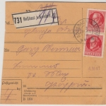 Bayern - 2x15 Pfg. Ludwig, Paketkarte Roßbach b. Arnstorf n. Passau