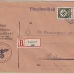 DR - 30+12 Pfg. Hkr., Dienst-Einschreibebrief Deggendorf - Metten 1938