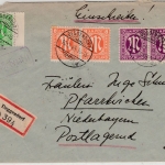 AM-Post - Deggendorf 10.12.45 Teilbarfrankatur, Einschreibebrief n. Pfarrkirchen