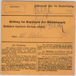 DR - 2x50+10 Pfg. Korbdeckel, Paketkarte Goldberg (Mecklb.) - Hamburg 1924