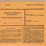 DR - 100 Pfg. Korbdeckel, Paketkarte Glauchau 1 - Hamburg 1924